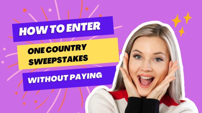 How to enter one country sweepstakes without paying